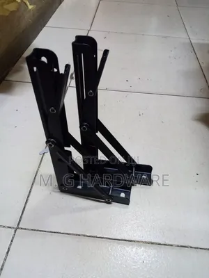 Black Folded Shelf Bracket 8"