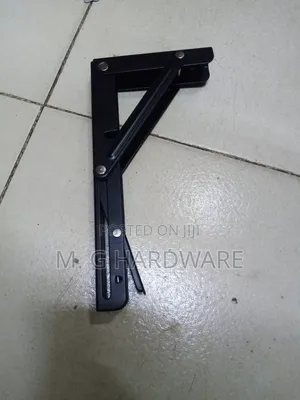 Black Folded Shelf Bracket 8"