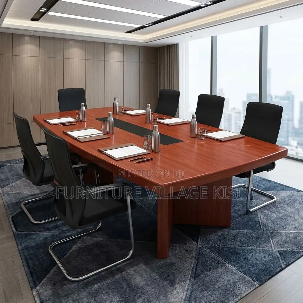 2.4M Mahogany Conference Table