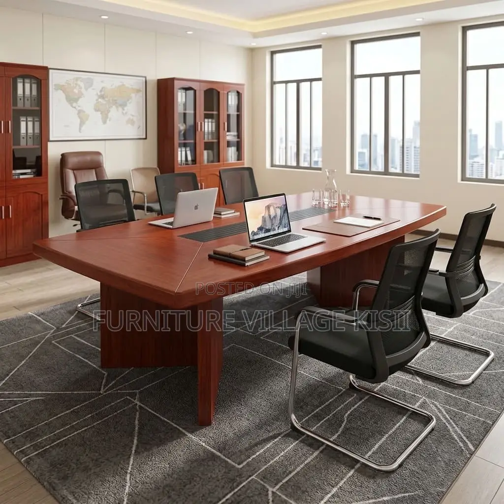 2.4M Mahogany Conference Table