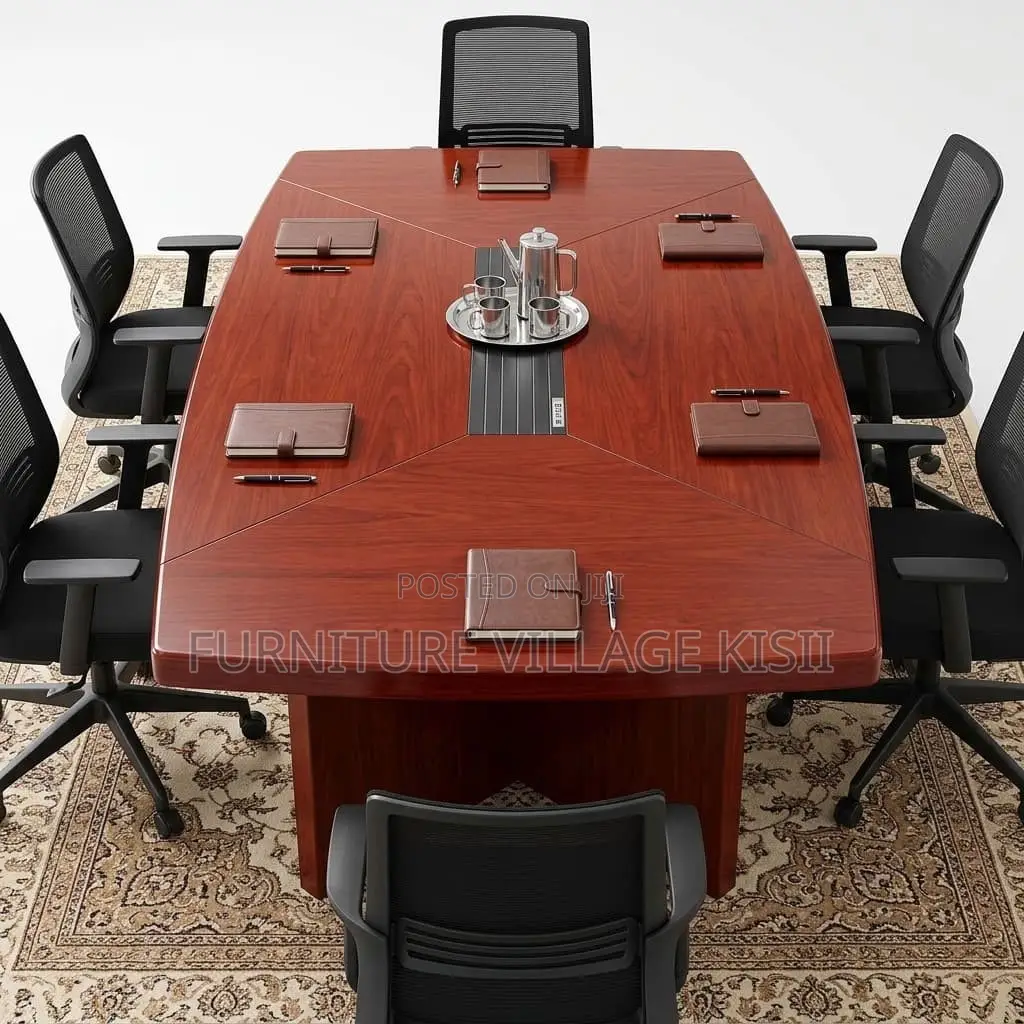 2.4M Mahogany Conference Table