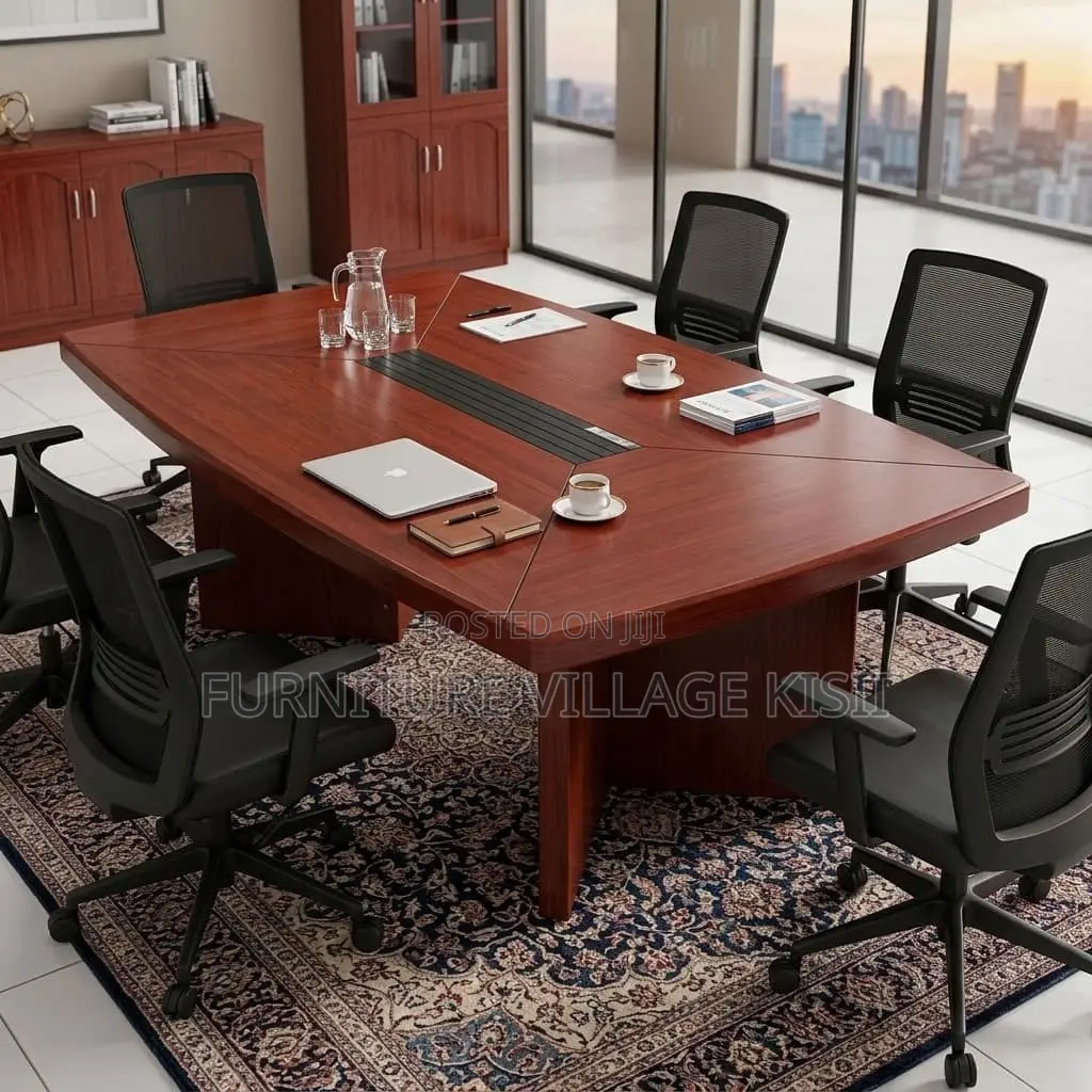 2.4M Mahogany Conference Table