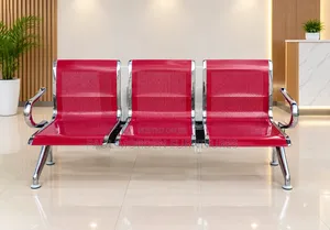 Three Seater Metallic Office Chair
