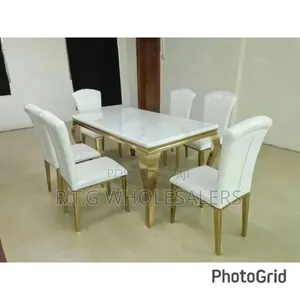 6 Sitter Executive Modern Advanced Marble Dinning Table