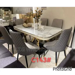 6 Sitter Executive Modern Advanced Marble Dinning Table