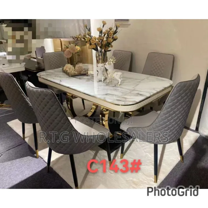 6 Sitter Executive Modern Advanced Marble Dinning Table