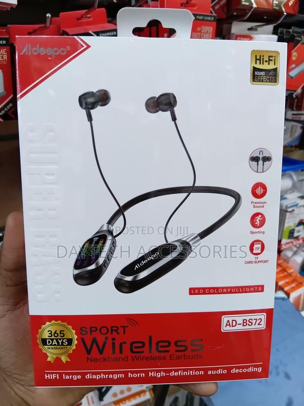 The Aldeepo AD-BS72 Wireless Neckband Earphones. - thumbnail 2