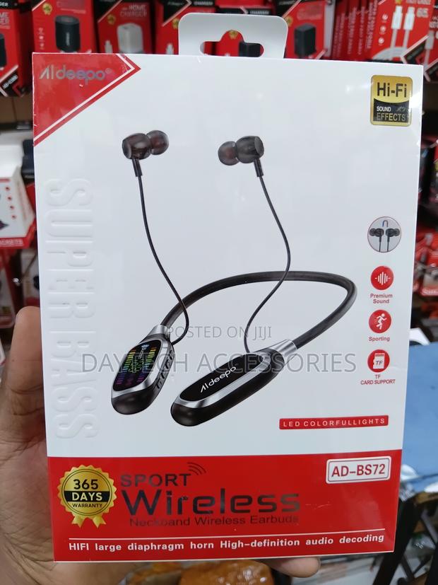 The Aldeepo AD-BS72 Wireless Neckband Earphones. - thumbnail 4