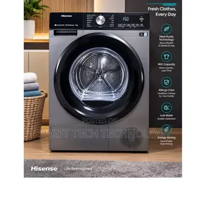 Hisense 9kg Inverter Heat Pump Dryer, 15 Drying Programs,