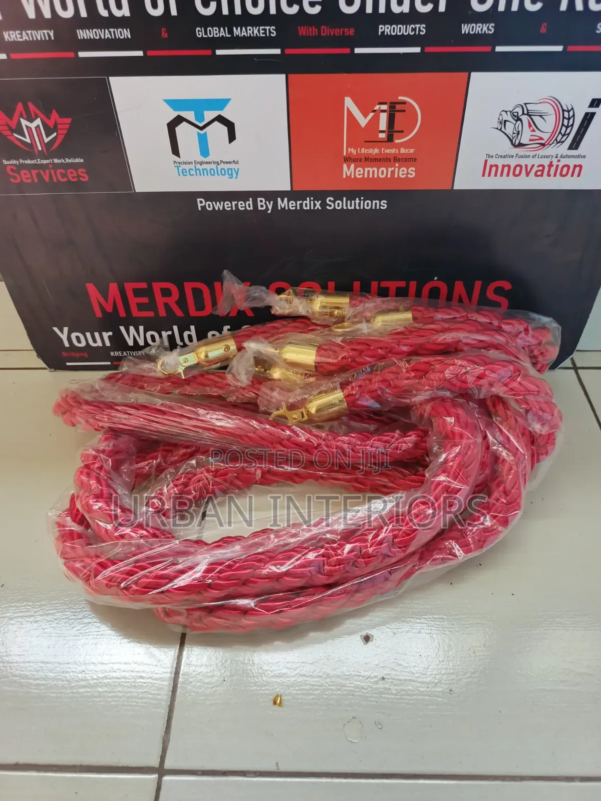 Quality Stanchions Quality Stanchions With Red Rope
