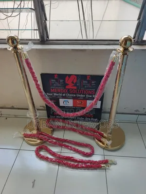Gold & Red Stanchions Gold & Red Stanchions One Meter Wide