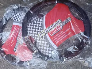 Steering Wheel Cover With Ring / Brown and Black in Colour