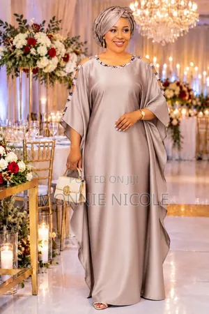 Elegant African-Style Kaftan. Wedding Maxi Dress
