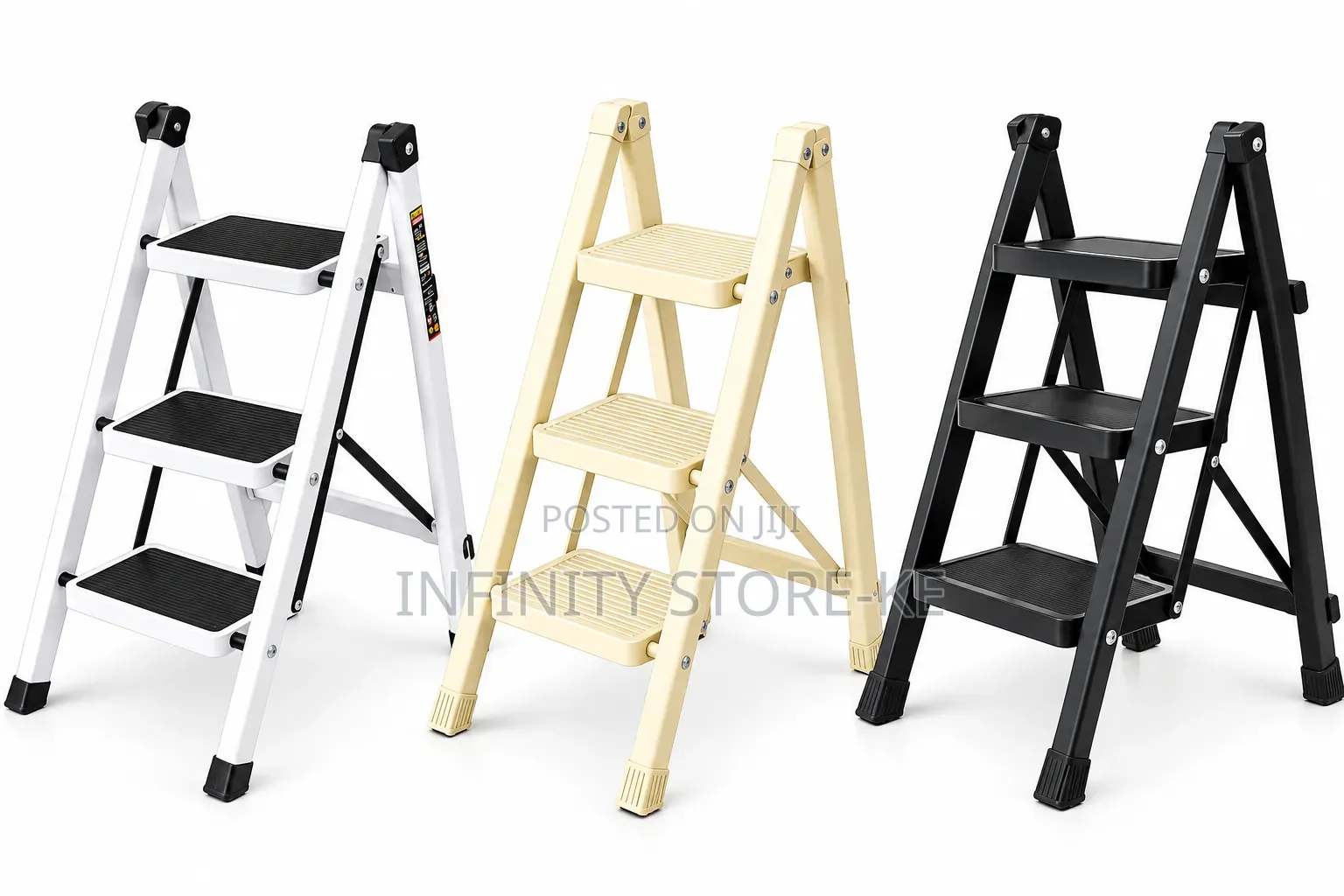 Heavy Duty Foldable Safety Ladder for Reaching High Shelves