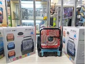 Solar Fan With Bluetooth Speaker and Radio