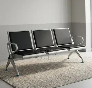 Office Bench : Reception Waiting 3-Seater Lobby Padded Bench