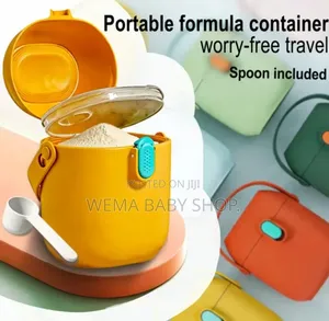 Portable Baby Formula Dispenser/Milk Powder Container-Integrated Scoop