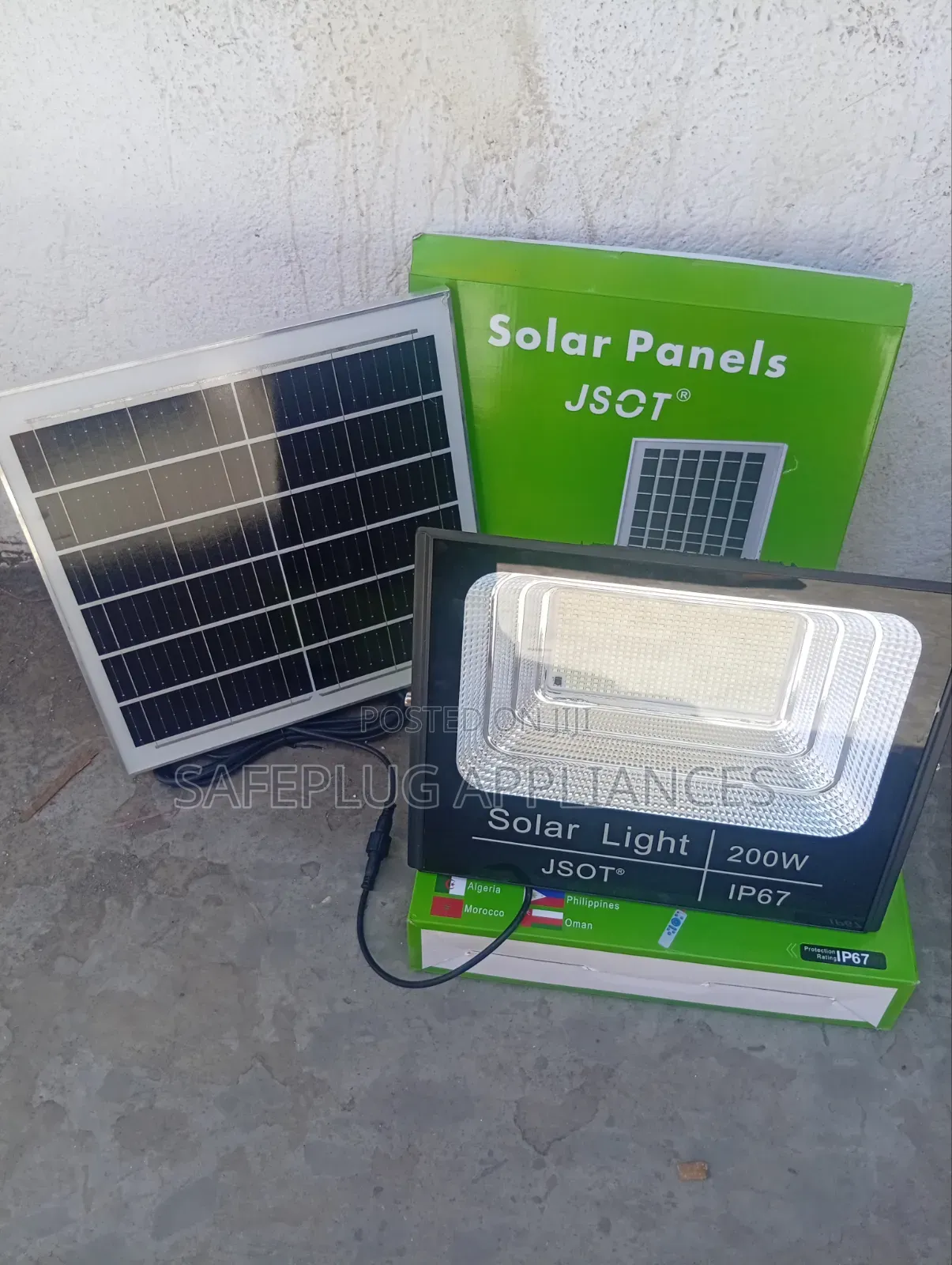 JSOT 200W Solar Flooding Lamp for Compound and Garden