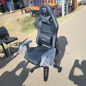 Reclining Gaming Chair With Adjustable Backrest, Headrest & Lumbar
