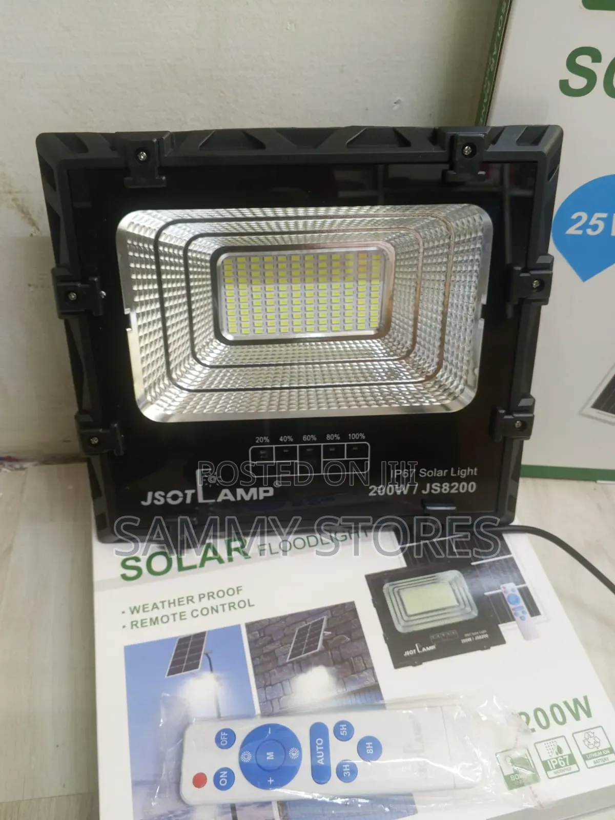 JSOT 200W Outdoor Solar Security Light – Energy Saving LED Floodlight