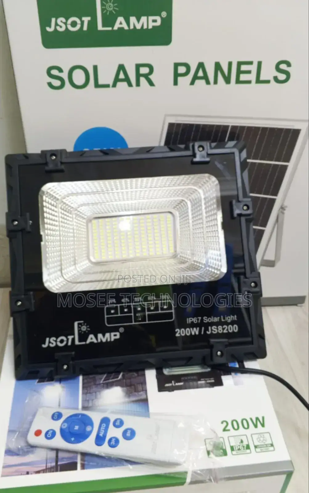 JSOT 200W Solar Floodlight Outdoor LED Lamp