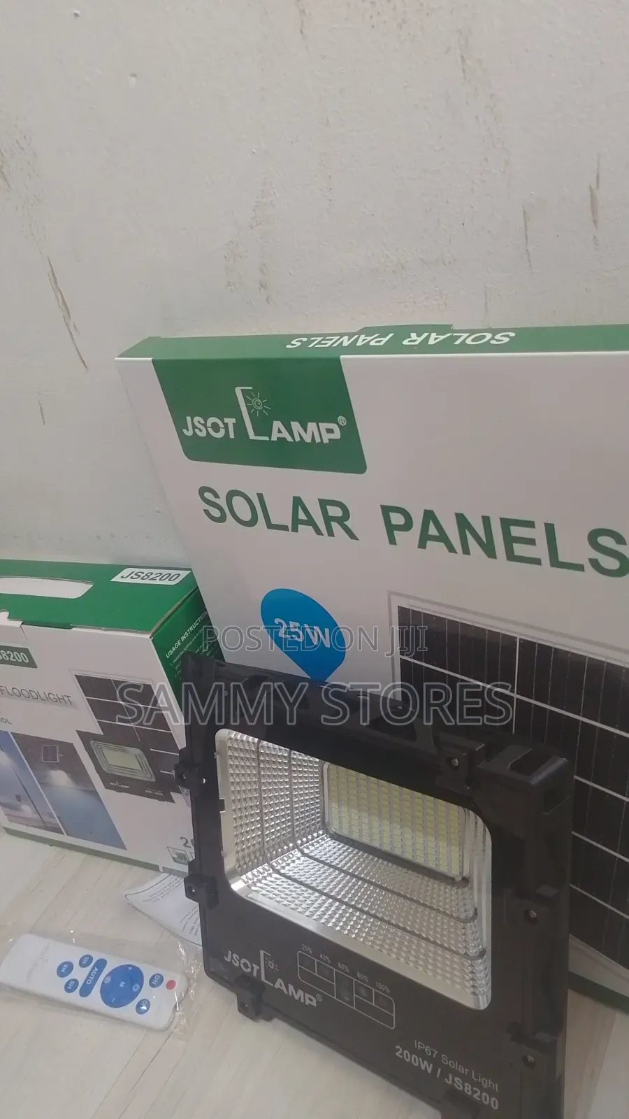 JSOT Lamp 200W Solar Flood Light With Solar Panel & Remote Control