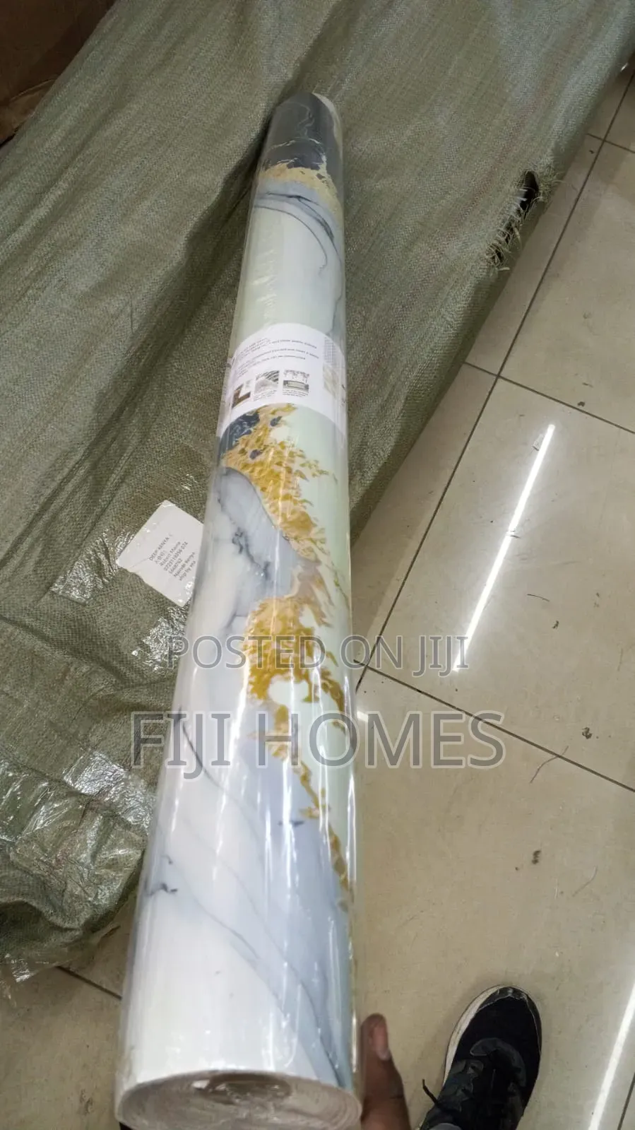 Marble Sheet Premium Wall Decor | 3x1m | Black, White & Gold