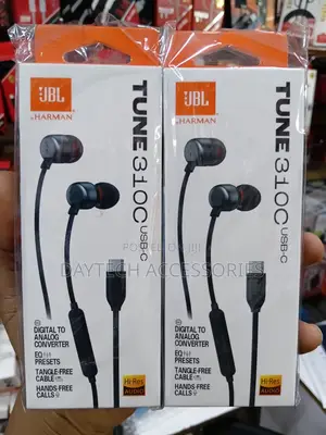 JBL Tune 310C Wired USB-C in-Ear Headphones - Black