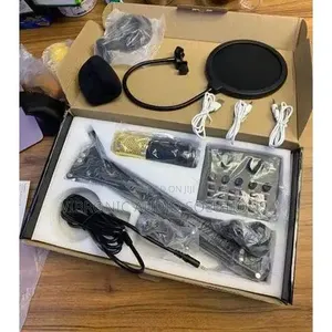 V8 Condenser Studio Microphone Sound Card Recording - Black