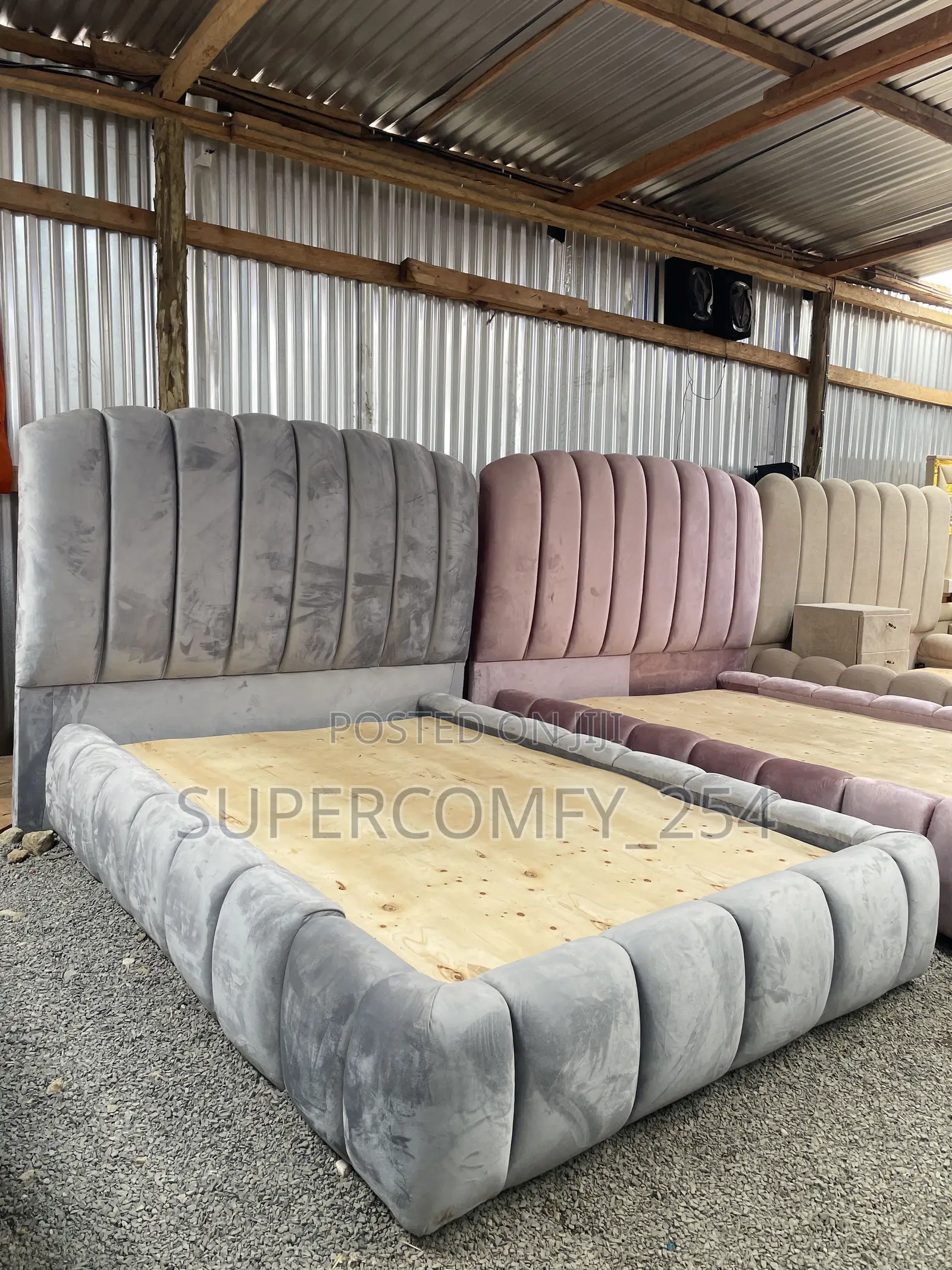 A Dark Grey Bubble Bed & Matress