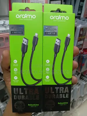 Oraimo RobustLine USB-A to Lightning 2A 1M Charging & Data Cable.