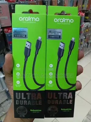 Oraimo RobustLine USB-A to Lightning 2A 1M Charging & Data Cable.