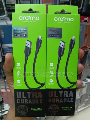 Oraimo RobustLine USB-A to Lightning 2A 1M Charging & Data Cable.