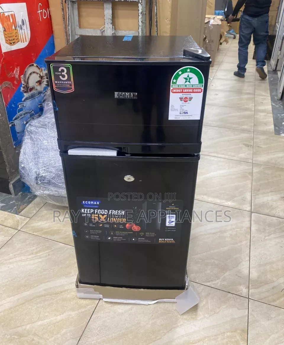 Ecomax 108Litres Double Door Refrigerator With Free Fridge Guard