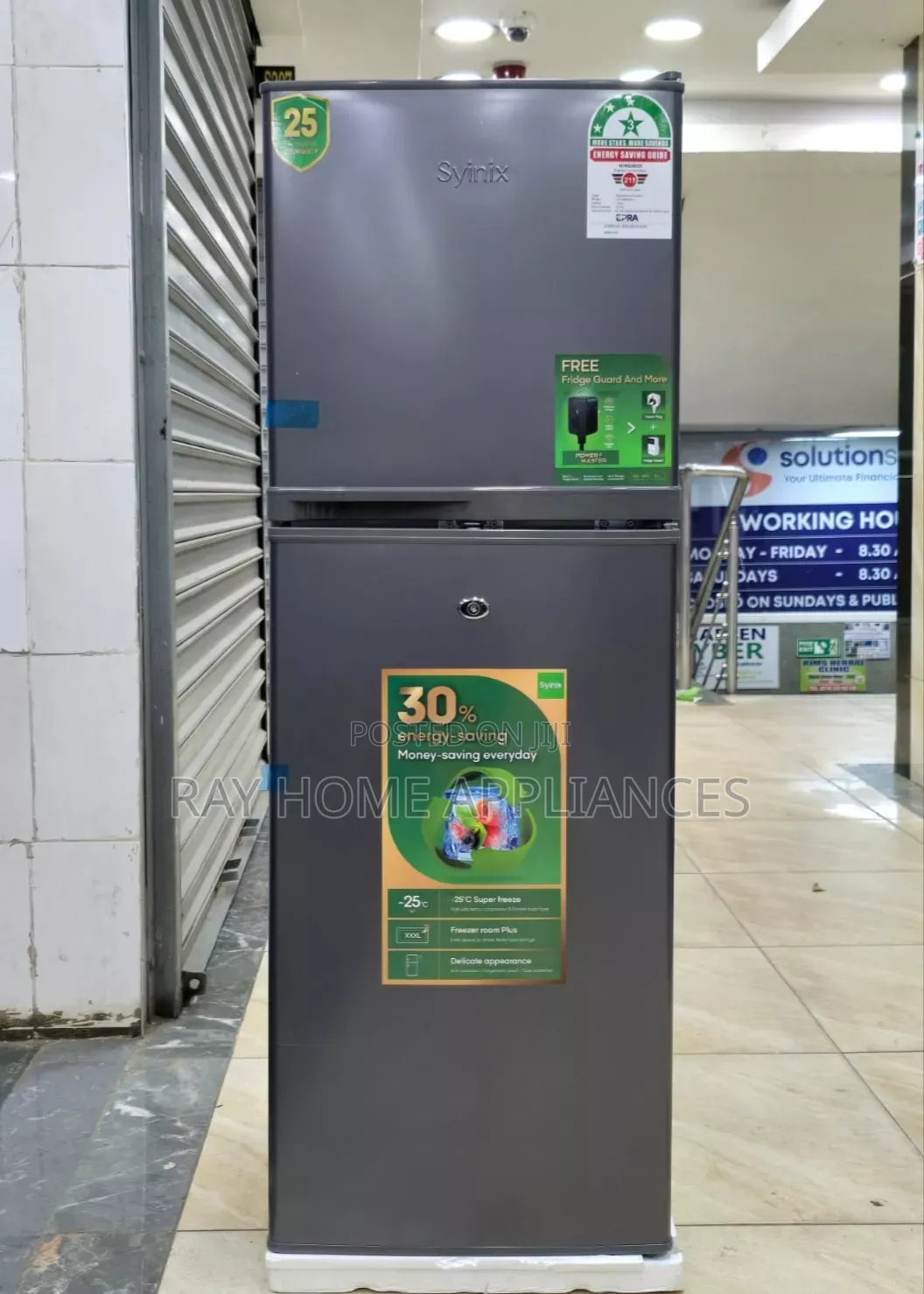 137litres Syinix Double Door Refrigerator