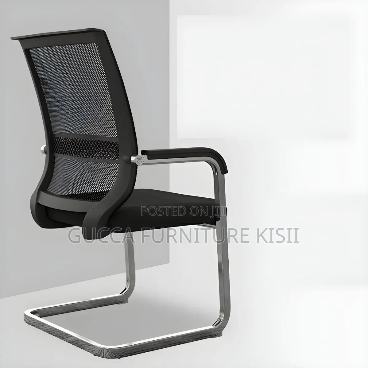 Chrome-Based Mesh Office Chair