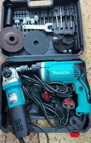 Electric Makita Combo Drill and Grinder Set