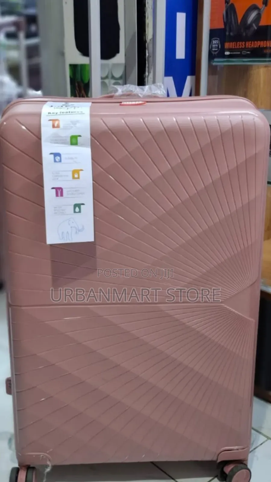 Extra Large Rubber Suitcase With 360° Wheels