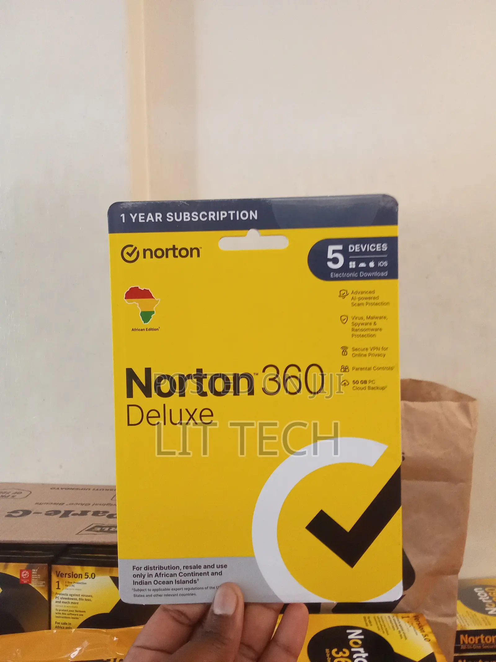 Norton 360 Deluxe, a 1-Year Subscription Antivirus Software 5 Devices