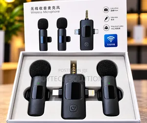 2-Piece Wireless Lapel Microphone Kit for Interviews Video & Streaming