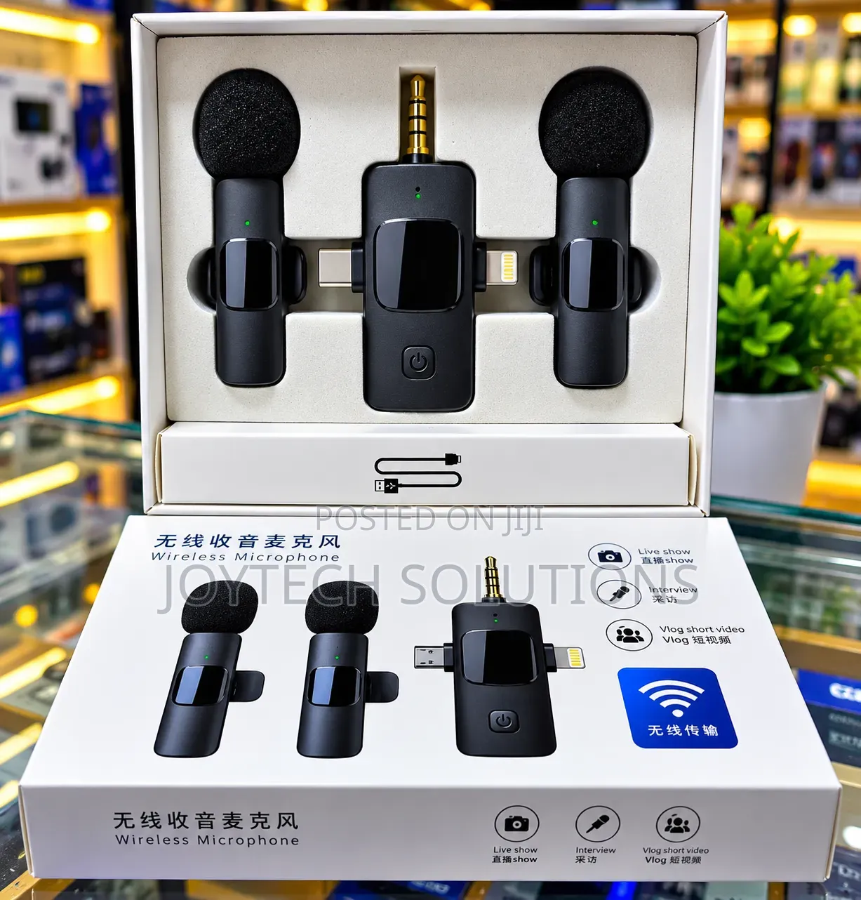 Mini Wireless Microphone System for Phone Camera Vlogging & Interviews