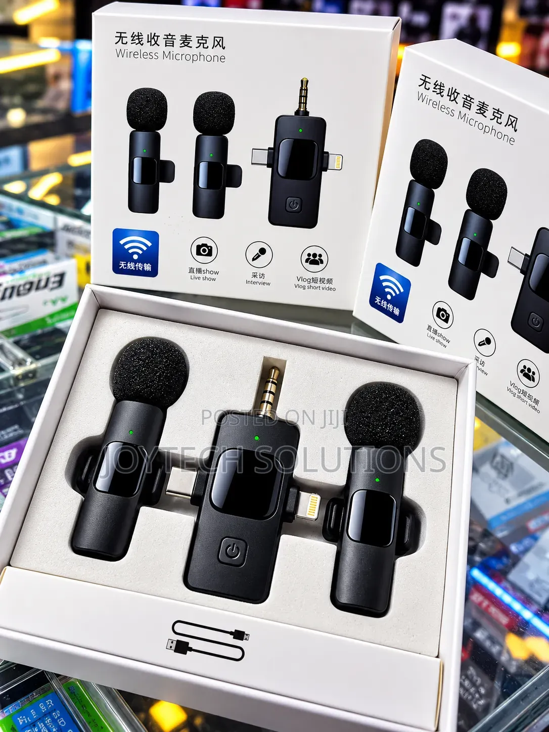  Compact Dual Wireless Mic for Video Recording