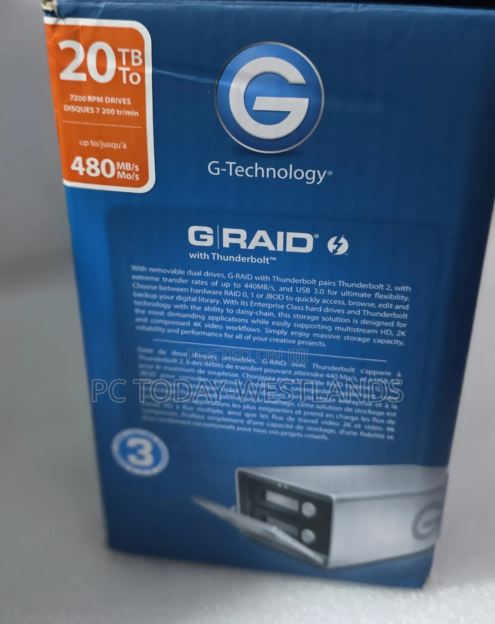 G-Technology G-Raid 20TB 2-Bay Thunderbolt 2 RAID Array (2 X 10TB)