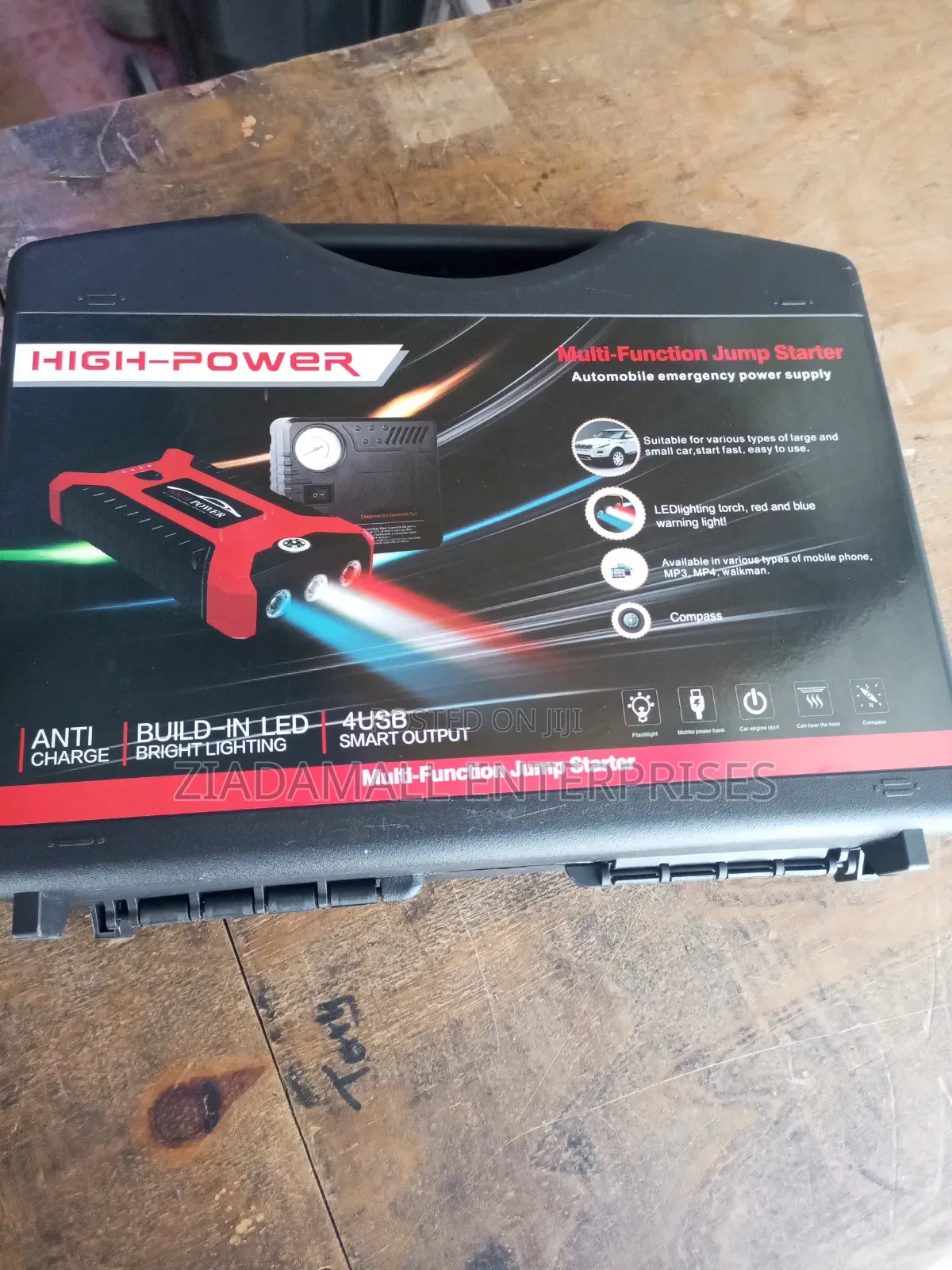 Multifunction Jump Starter/Pump/Torch/Powerbank Etc