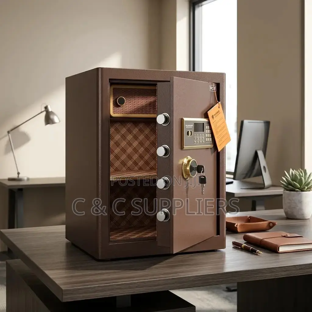 Brown Digital Fireproof Safe-70Kg