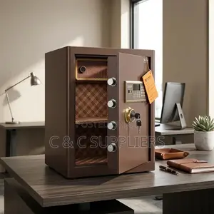 Brown Digital Fireproof Safe-70Kg