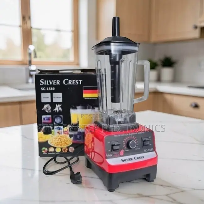 Effortless-Operation Silver Crest 2-in-1 Double Cup Blender & Grinder