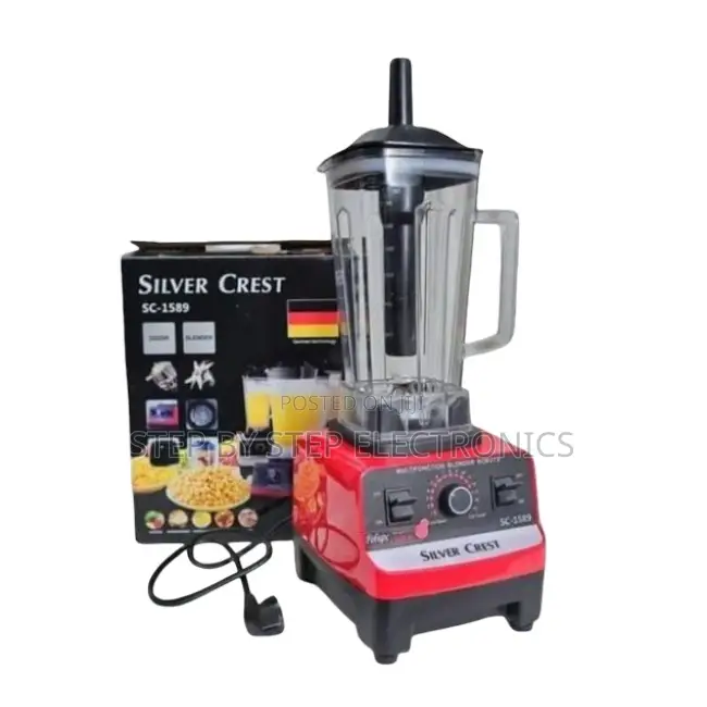Effortless-Operation Silver Crest 2-in-1 Double Cup Blender & Grinder