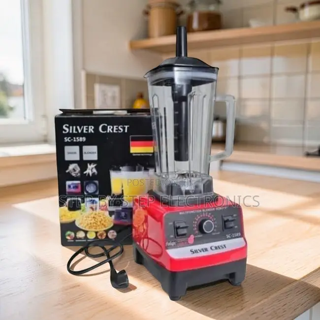 Silver Crest 2-in-1 Double Cup Blender and Grinder With Sharp Blades
