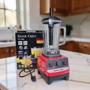 Professional-Finish Silver Crest 2-in-1 Double Cup Blender and Grinder